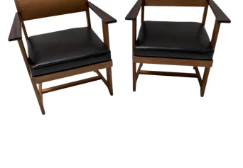 Two Art Deco Modernist Armchairs by Anton Lucas for N.V. Meubelkunst, 1920s